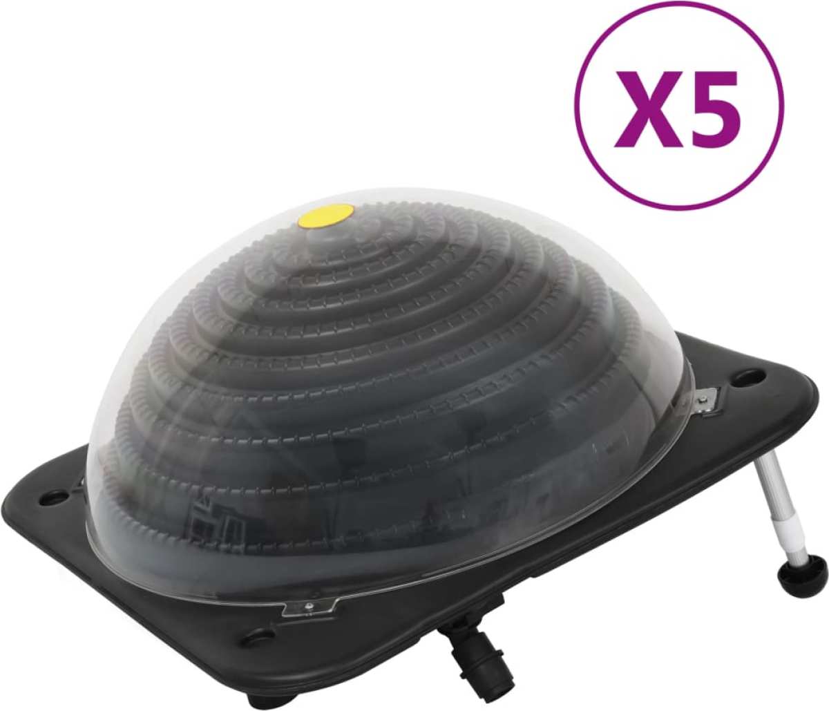 VidaXL Solarverwarmingen voor zwembad 5 st 75x75x36 cm HDPE aluminium