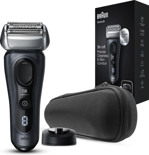 Braun Series 8 8413s stand + case Scheerapparaat Grijs