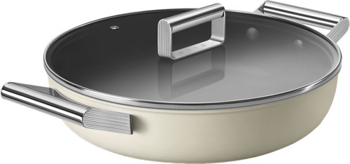 SMEG Hapjespan met deksel 28 cm Crème