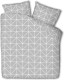 Presence Cheomatric Grijs - Flanel Lits-jumeaux (240 x 240 cm + 2 kussenslopen) Dekbedovertrek