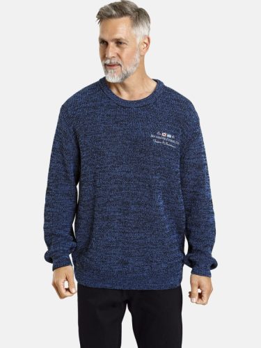 Jan Vanderstorm trui Plus Size Beetu donkerblauw