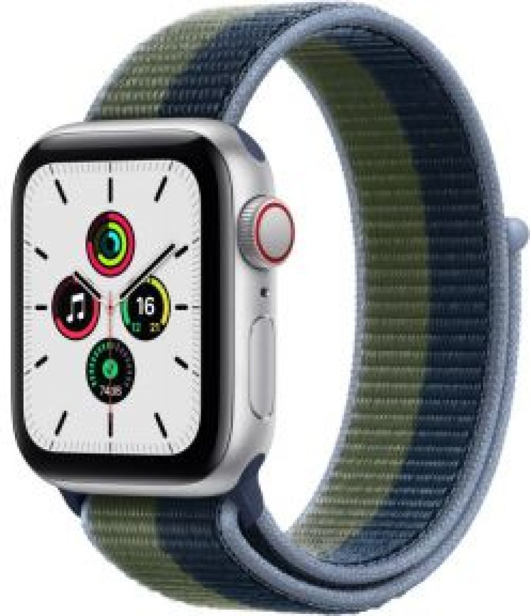 Apple Watch SE GPS + Cell 40mm Sil Alu Abyss Blue/Moss Green Sp