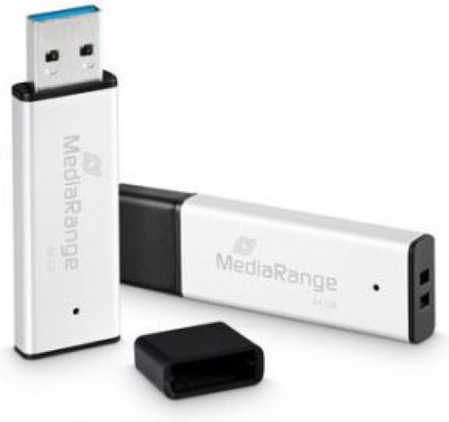 MediaRange MR1901 USB flash drive 64 GB USB Type-A 3.0 Zwart, Zilver