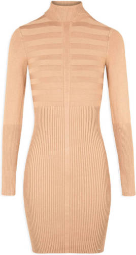 Morgan gebreide jurk camel