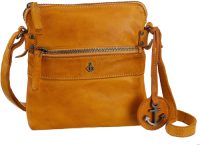 HARBOUR 2nd schoudertas Taliza van leer met kenmerkende merk-anker-label en sierhanger