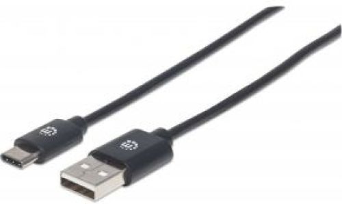 Manhattan 354929 2m USB A USB C Mannelijk Mannelijk Zwart USB-kabel