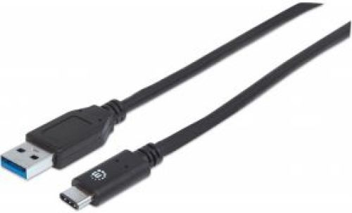 Manhattan 354639 0.5m USB A USB C Mannelijk Mannelijk Zwart USB-kabel