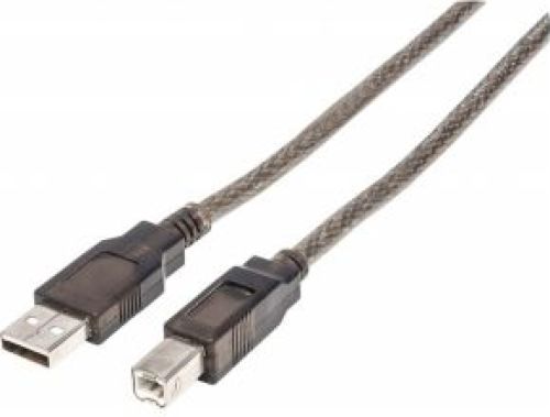 Manhattan 152389 15m USB A USB B Zwart USB-kabel