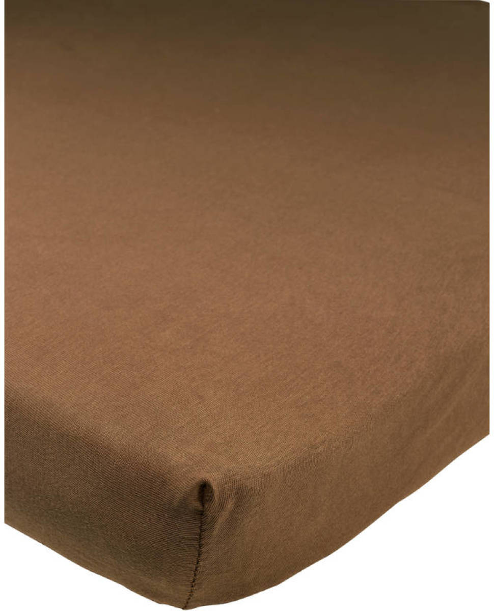 Meyco hoeslaken boxmatras 75x95 cm chocolate