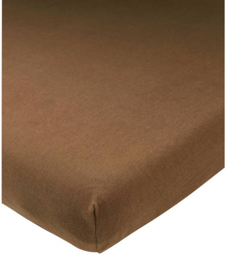 Meyco katoenen junior hoeslaken 70x140/150 cm chocolate Chocolate