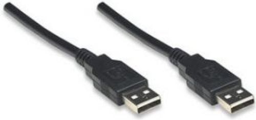 Manhattan 306089 1.8m USB A USB A Mannelijk Mannelijk Zwart USB-kabel