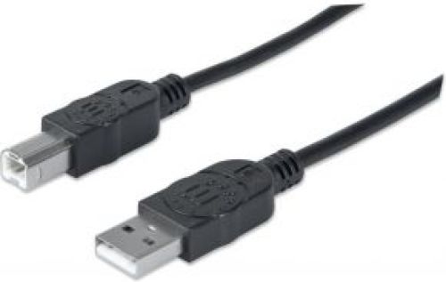 Manhattan 337779 4.5m USB A USB B Mannelijk Mannelijk Zwart USB-kabel