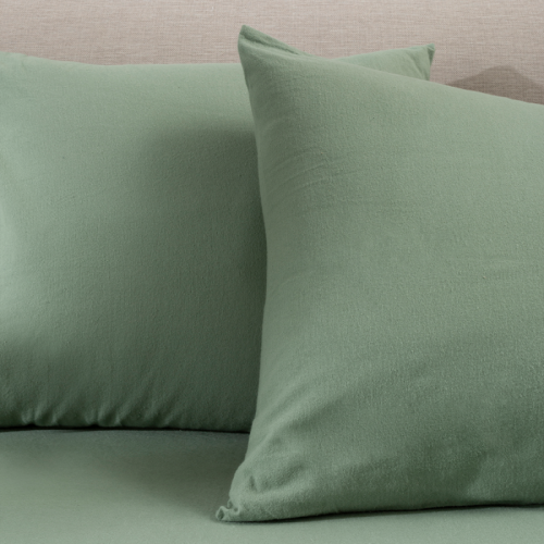 Fresh & Co 2-PACK Kussensloop Flanel - Groen