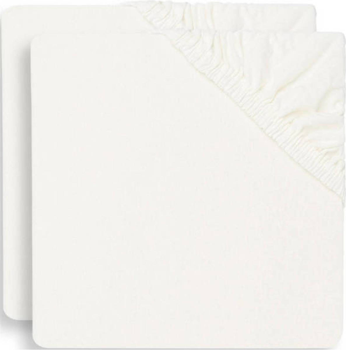 Jollein jersey ledikant hoeslaken 60x120cm - set van 2 ivory