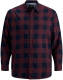 JACK & JONES PLUS SIZE geruit regular fit overhemd JJEGINGHAM Plus Size port royale