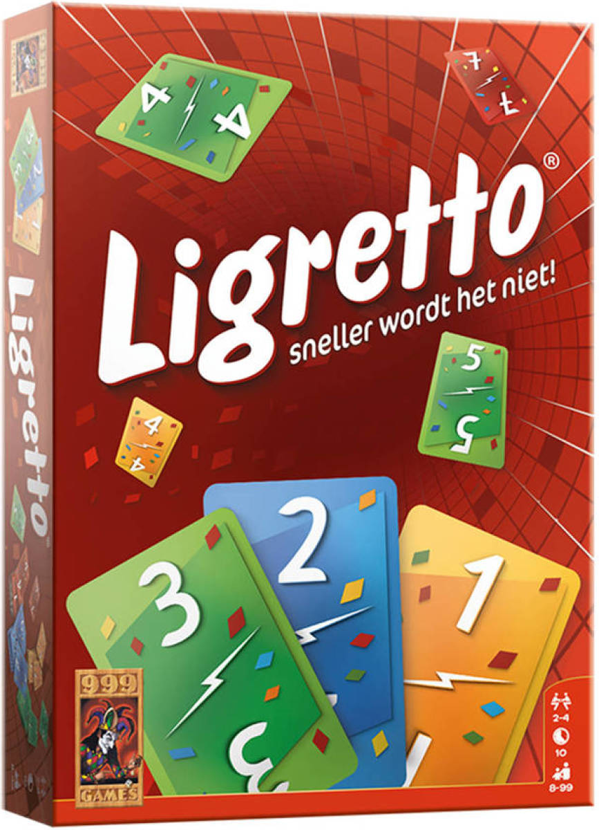 999 Games Ligretto rood kaartspel