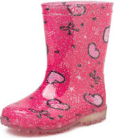 Gevavi Vera regenlaarzen met glitters roze