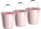 Forte Plastics 5x stuks kunststof emmers met schenktuit oud roze 12 liter