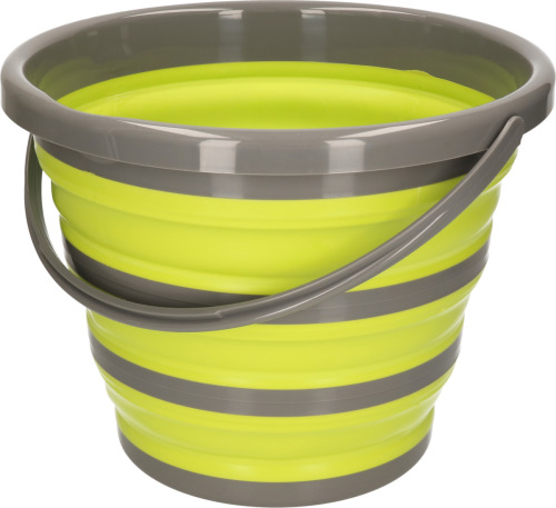 Bellatio Design Opvouwbare emmer lime groen/grijs 10 liter
