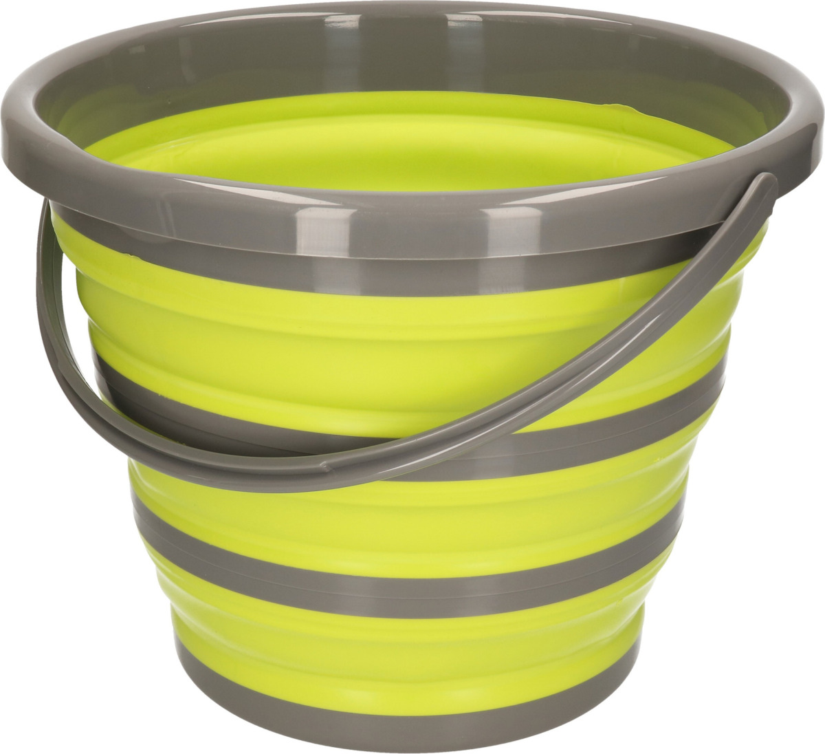 Bellatio Design Opvouwbare emmer lime groen/grijs 10 liter