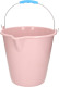 Forte Plastics Kunststof emmer met schenktuit oud roze 12 liter