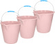 Forte Plastics 3x stuks kunststof emmers met schenktuit oud roze 12 liter