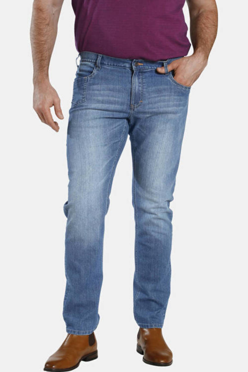Charles Colby loose fit jeans BARON CASSANDER Plus Size donkerblauw