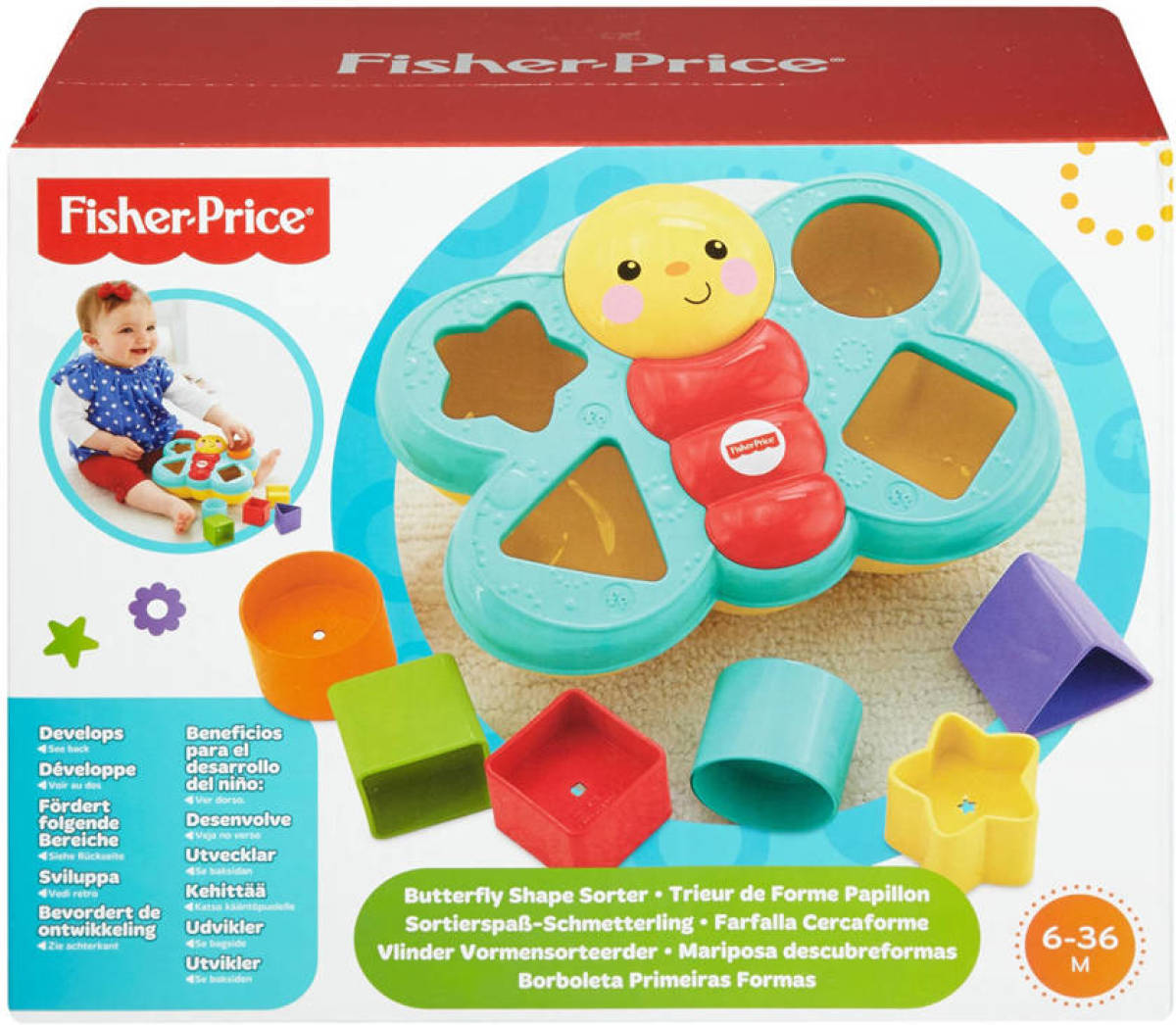 Fisher-Price Vormensorteerder Vlinder Fisher-Price (CDC22) 0+ m