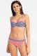 s.Oliver gebloemde strapless beugel bikinitop blauw