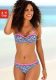 s.Oliver gebloemde strapless beugel bikinitop blauw