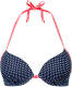 s.Oliver halter bikinitop met stippen marine