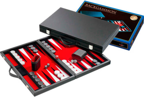Philos backgammon rood groot 46,5x28cm