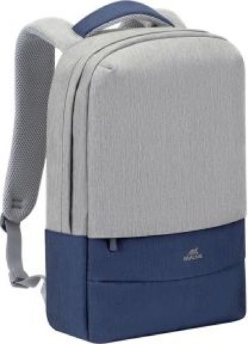 Rivacase 7562 grey/dark blue anti-theft Laptop backpack 15.6