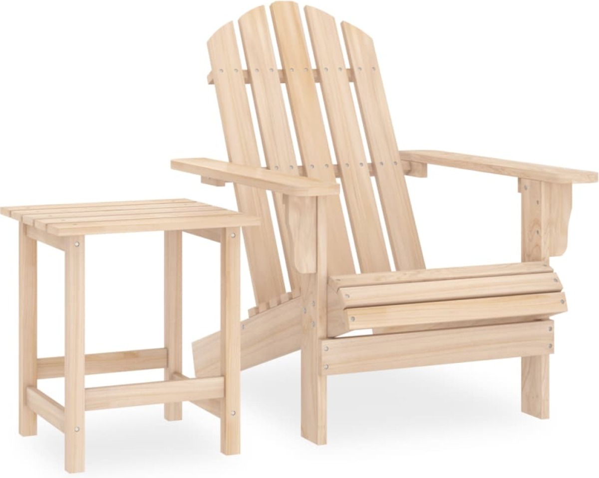 VidaXL Tuinstoel Adirondack met tafel massief vurenhout
