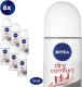 Nivea Dry Comfort anti-transpirant Roller - 6 x 50 ml - Voordeelverpakking
