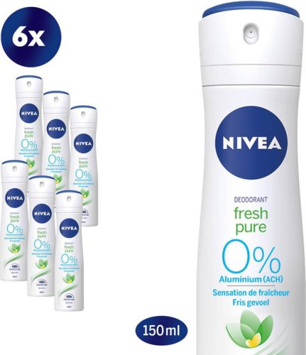 Nivea Anti-transpirant Spray Pure & Natural Jasmine - 6 x 150 ml