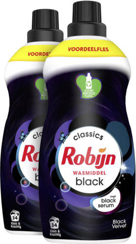 Robijn Klein & Krachtig Classics Black Velvet Vloeibaar Wasmiddel - 2 stuks