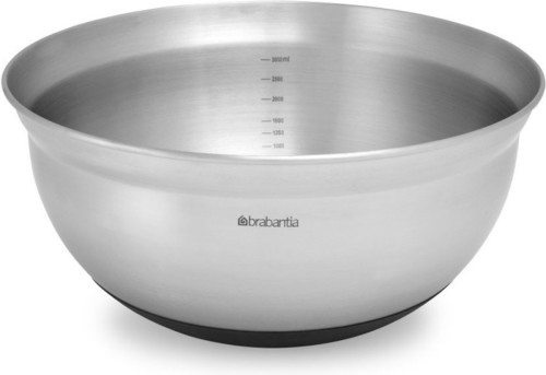 Brabantia beslagkom met antislip bodem - 3 l - Matt Steel/Black
