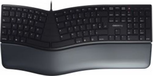 Cherry KC 4500 ERGO toetsenbord USB QWERTY Brits Engels Zwart