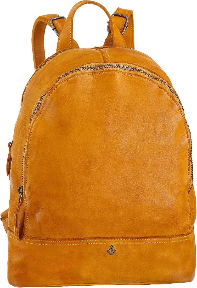HARBOUR 2nd Rugzak B3-7570 al-Meghan van leer met kenmerkende merk-anker-label en sierhanger