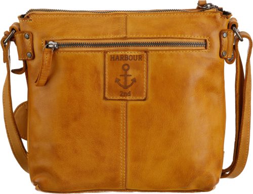 HARBOUR 2nd Schoudertas Isalie van leer met kenmerkende merk-anker-label en sierhanger