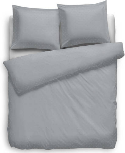 Heckett & Lane dekbedovertrek Puntini - zilvergrijs - 140x220 cm