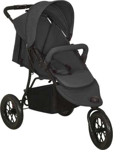 VidaXL Kinderwagen staal antracietkleurig