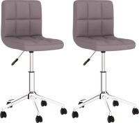 VidaXL Kantoorstoelen draaibaar 2 st stof taupe