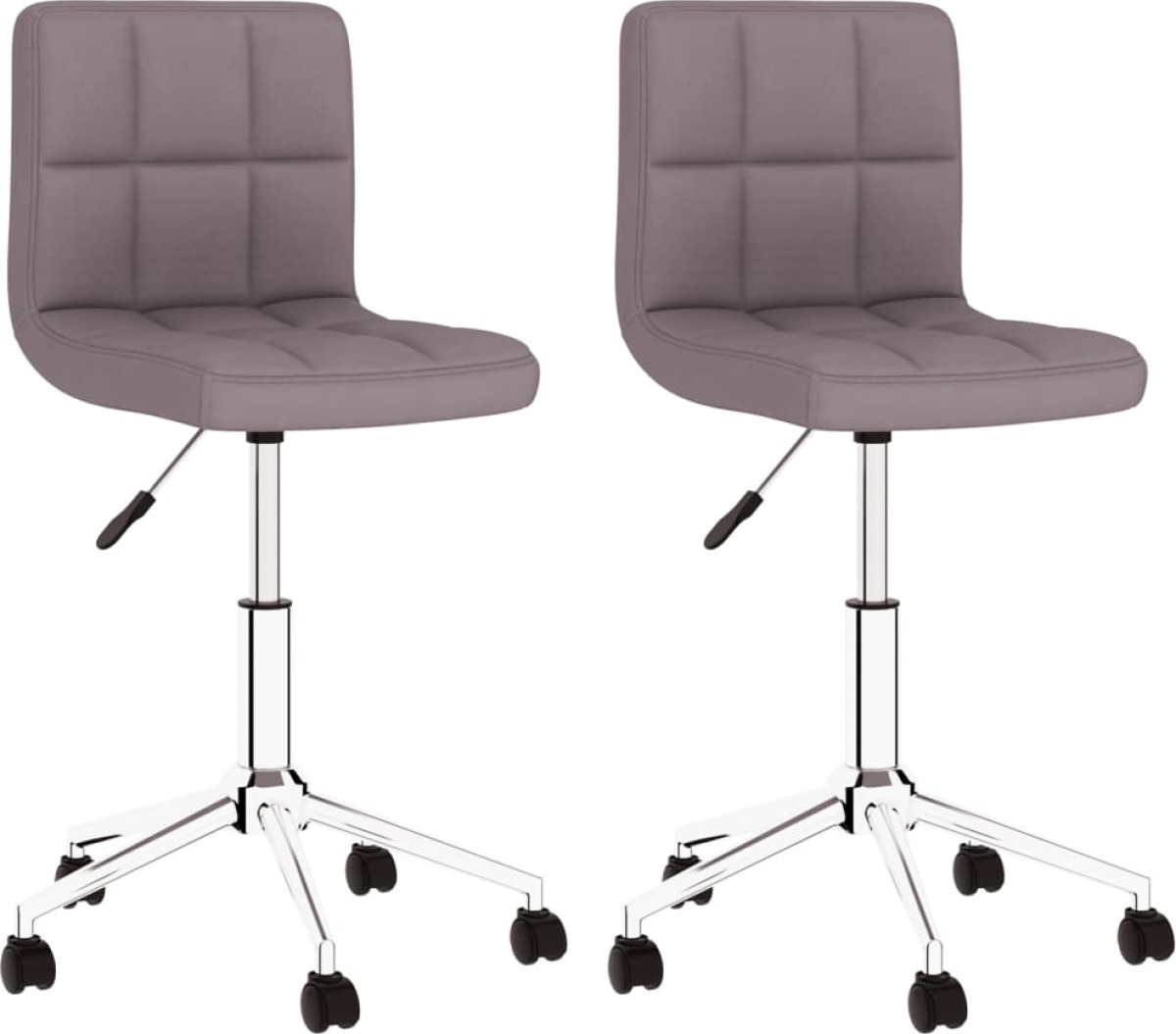 VidaXL Kantoorstoelen draaibaar 2 st stof taupe