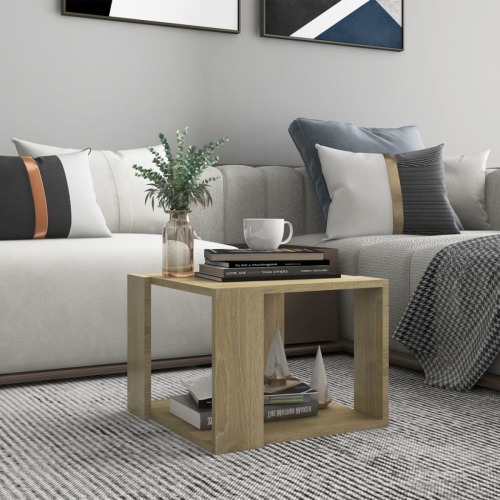 VidaXL Salontafel 40x40x30 cm spaanplaat sonoma eikenkleurig