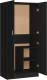 VidaXL Kledingkast 82,5x51,5x180 cm spaanplaat zwart