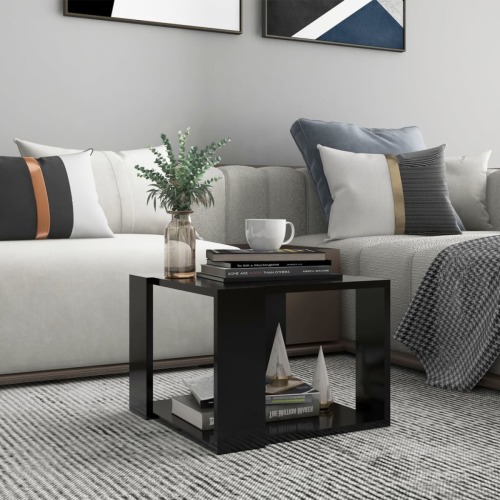 VidaXL Salontafel 40x40x30 cm spaanplaat zwart