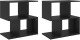 VidaXL Nachtkastjes 2 st 50x30x51,5 cm spaanplaat zwart
