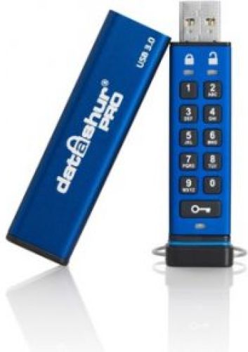 iStorage datAshur Pro USB flash drive 128 GB USB Type-A 3.2 Gen 2 (3.1 Gen 2) Blauw